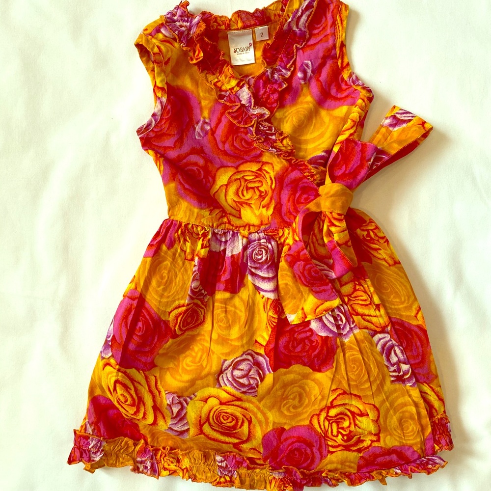 👗 Toddler Orange Wrap Dress 👗